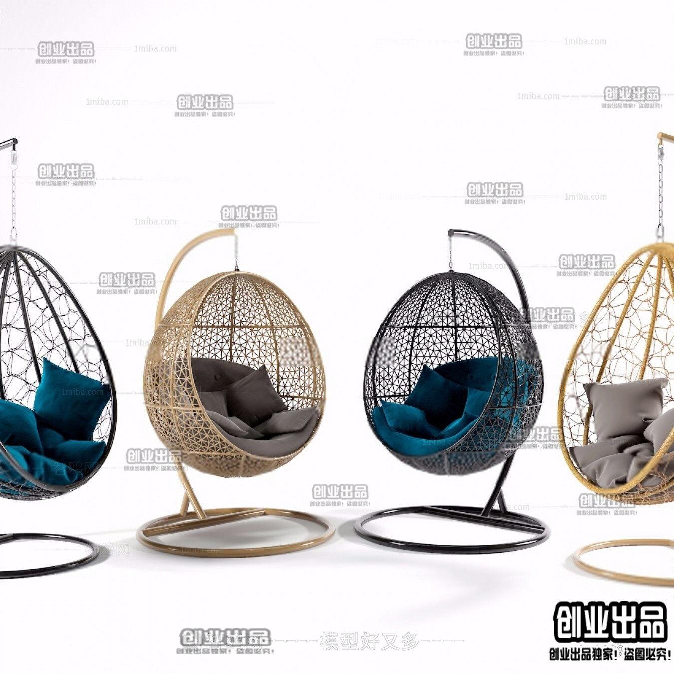 23 Hanging Chair 3d Models-Vray