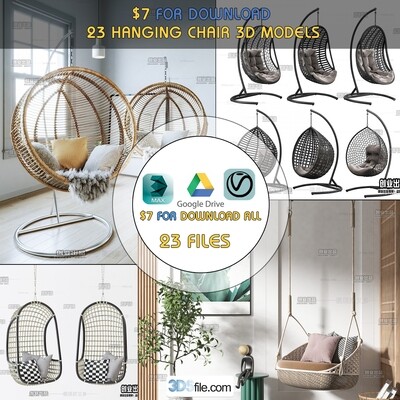 23 Hanging Chair 3d Models-Vray