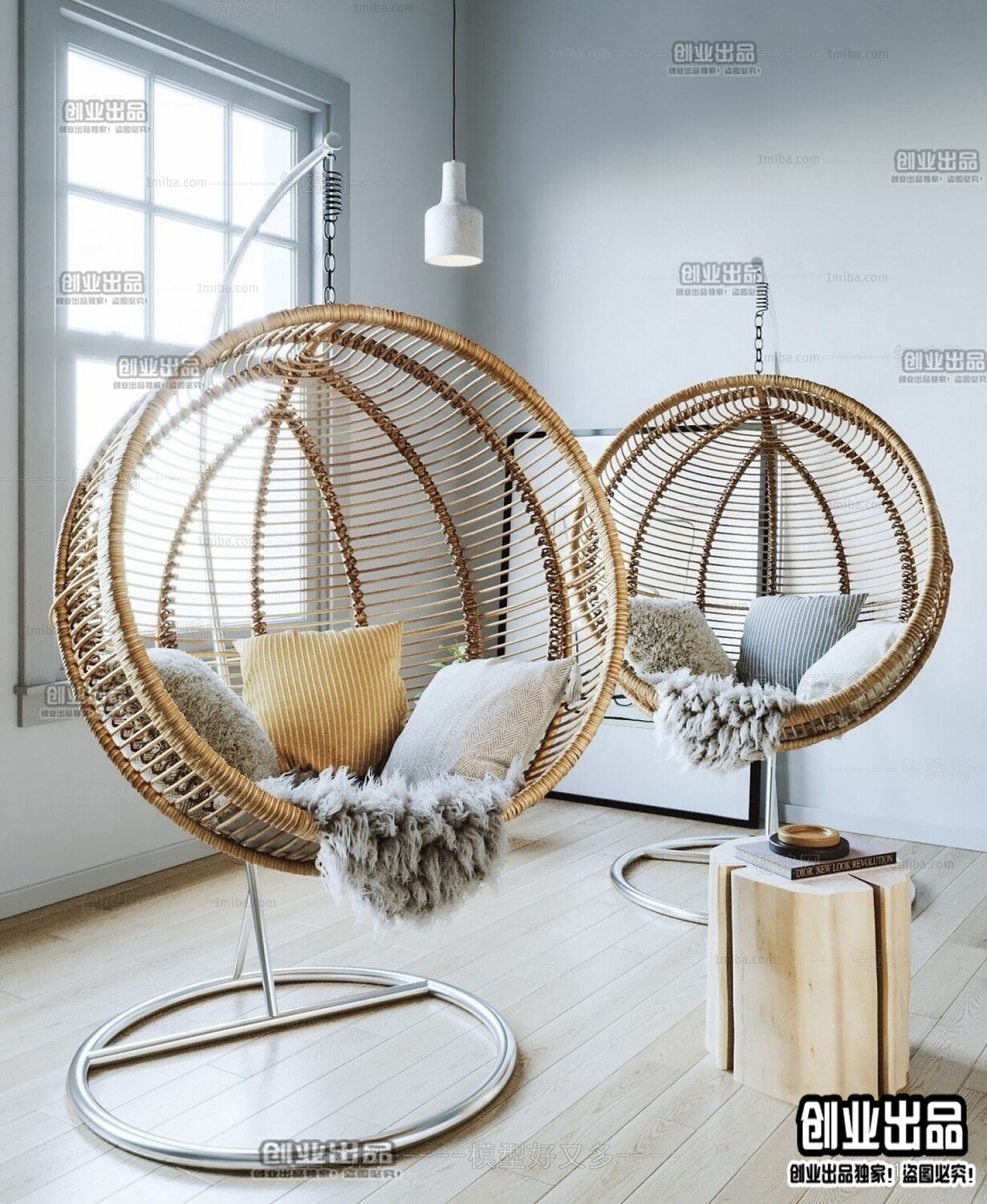 23 Hanging Chair 3d Models-Vray