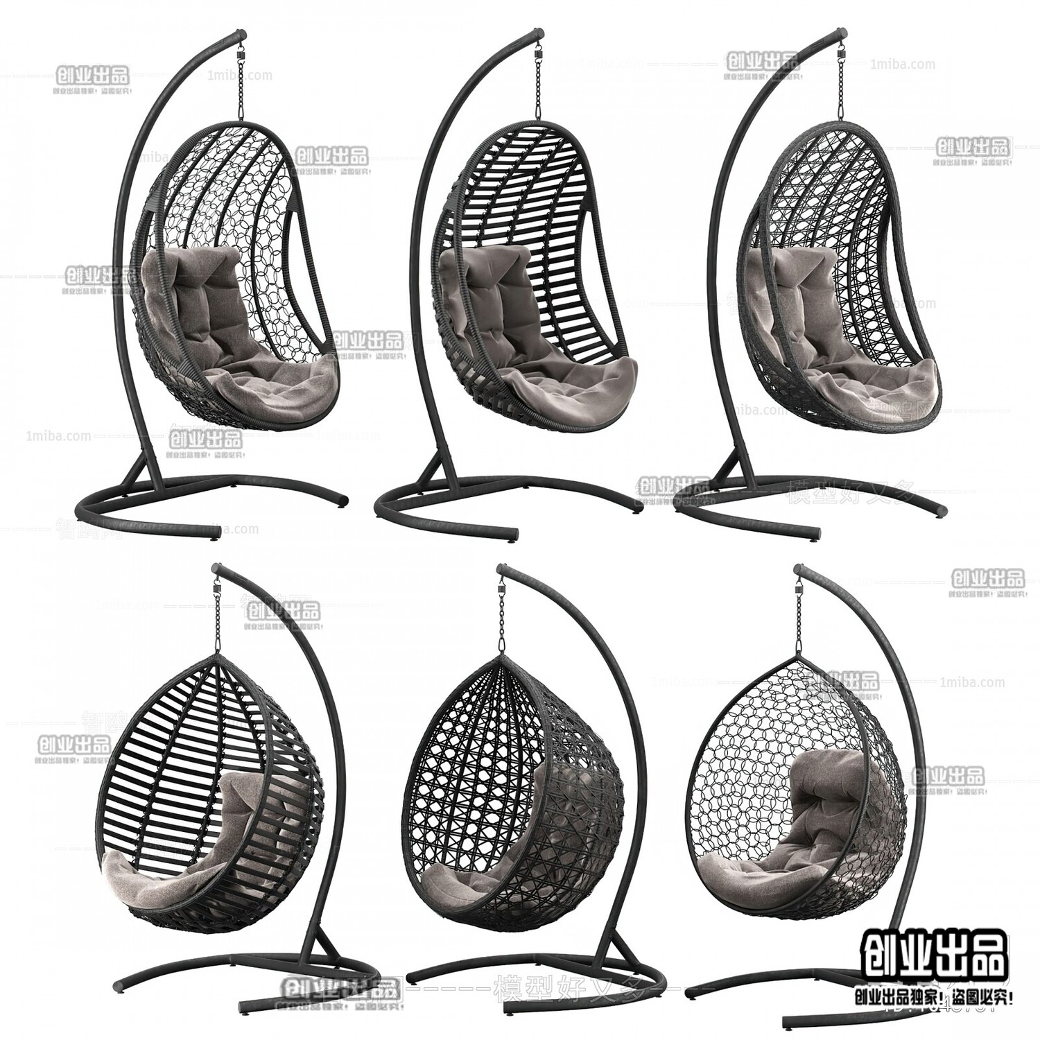 23 Hanging Chair 3d Models-Vray