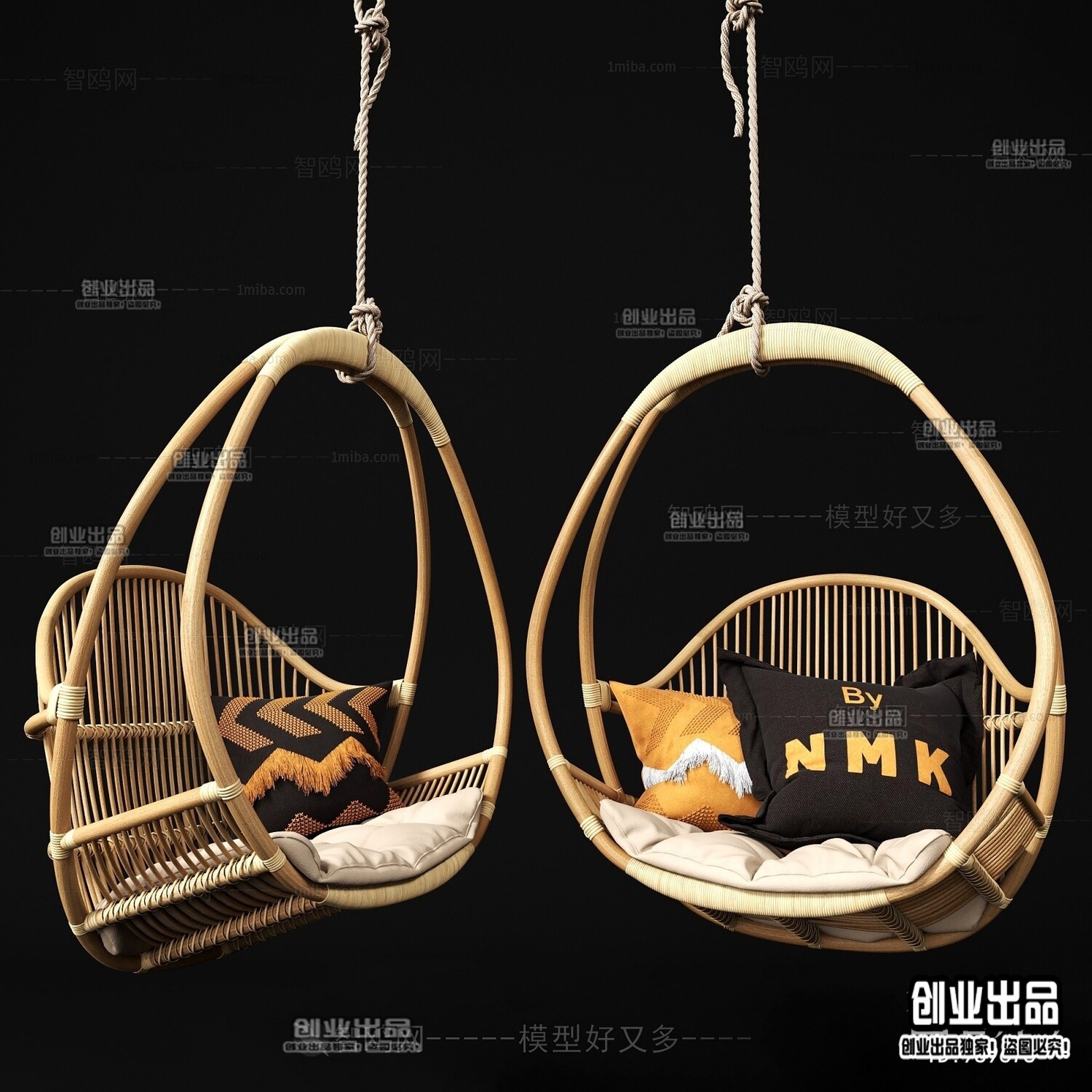 23 Hanging Chair 3d Models-Vray