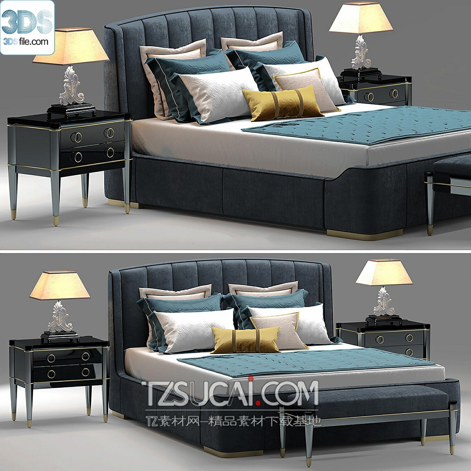 212 Bed 3d models Vol.16 - Vray