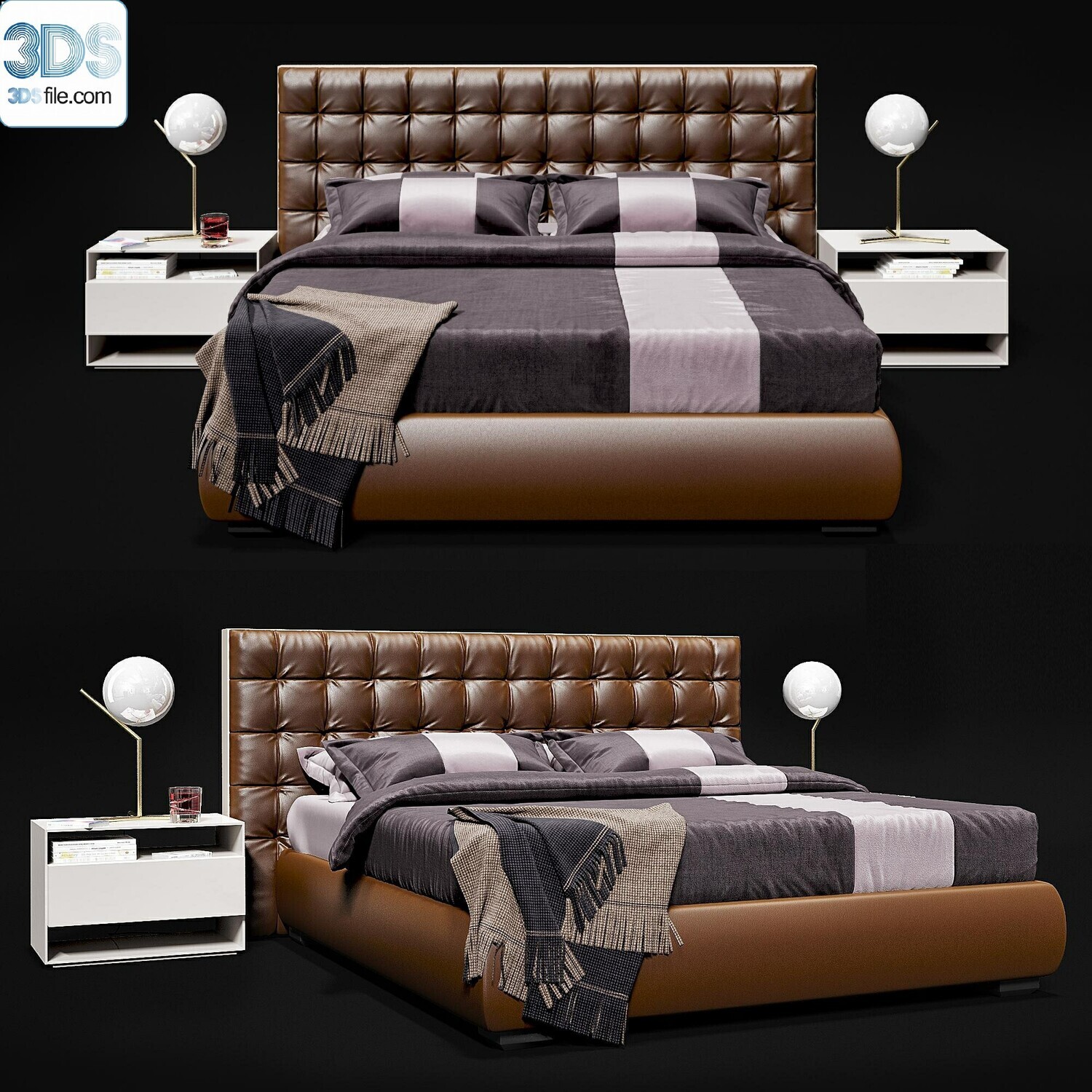 212 Bed 3d models Vol.16 - Vray