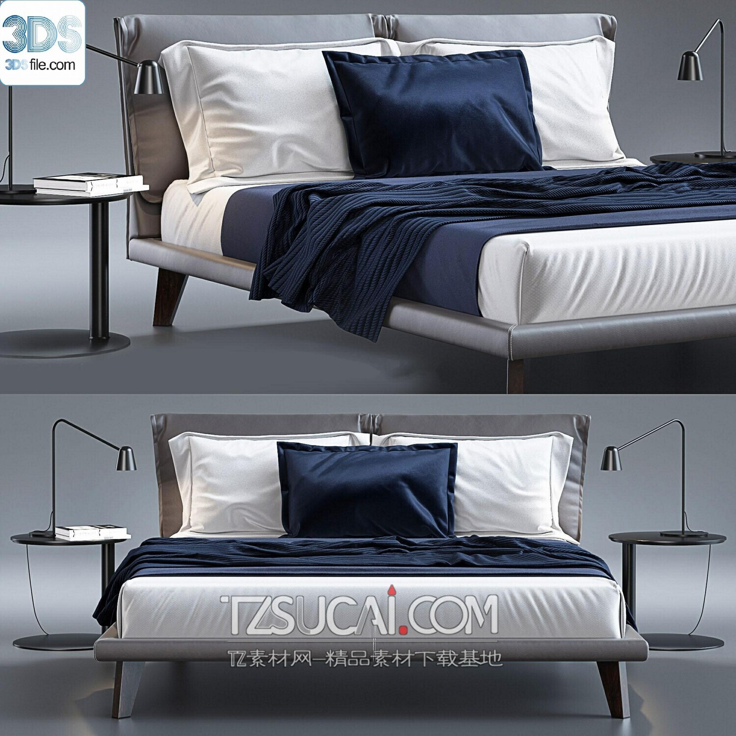 212 Bed 3d models Vol.16 - Vray