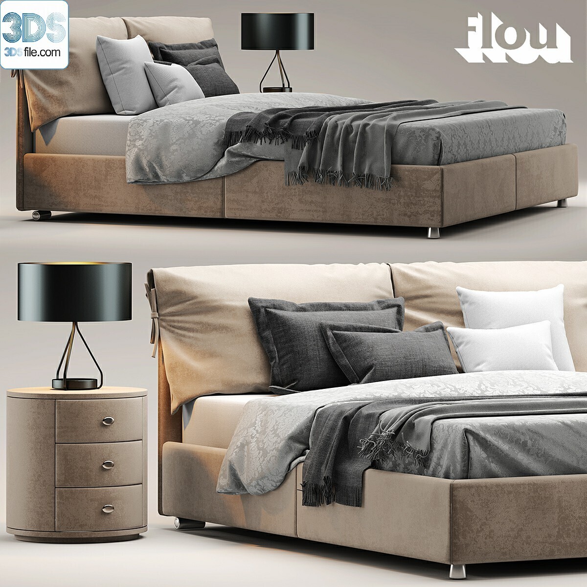 212 Bed 3d models Vol.16 - Vray