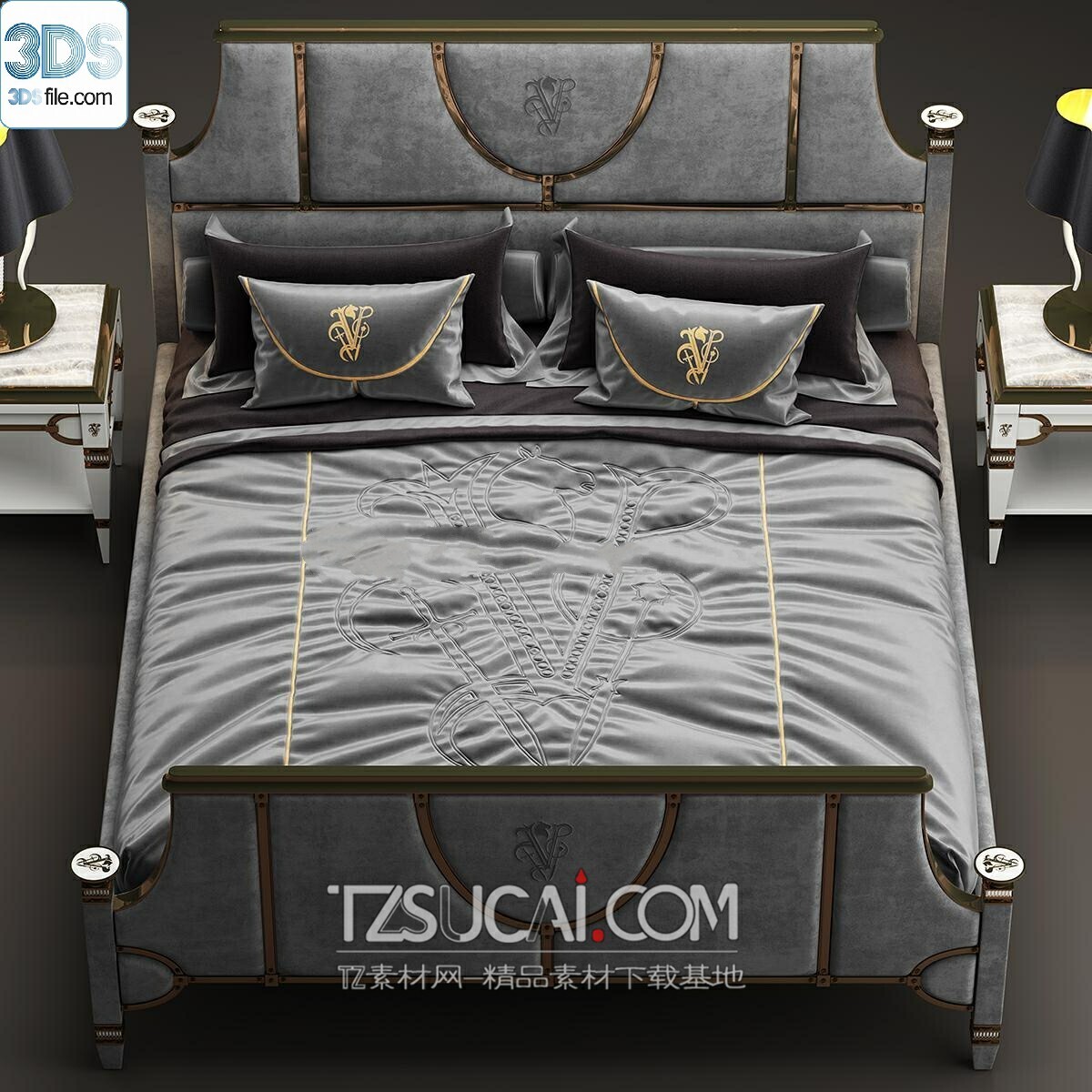 212 Bed 3d models Vol.16 - Vray