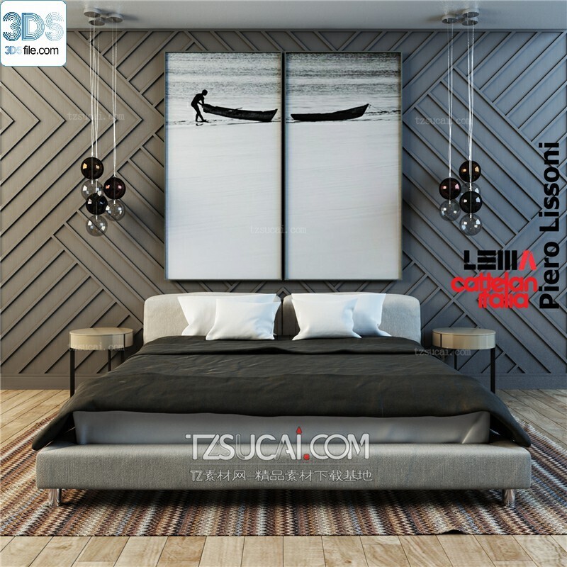 212 Bed 3d models Vol.16 - Vray