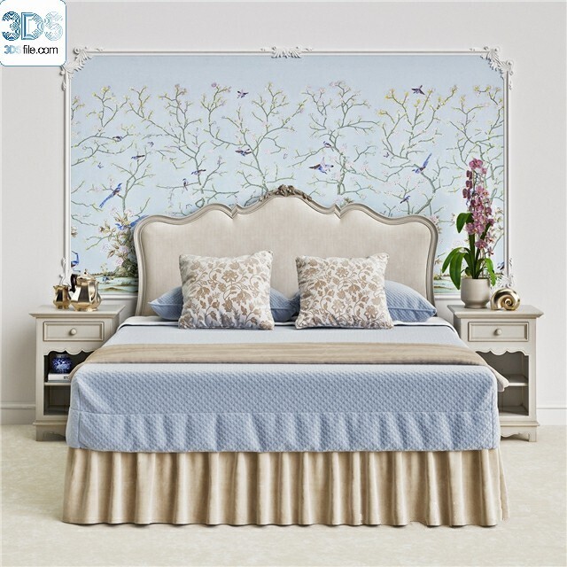 212 Bed 3d models Vol.16 - Vray