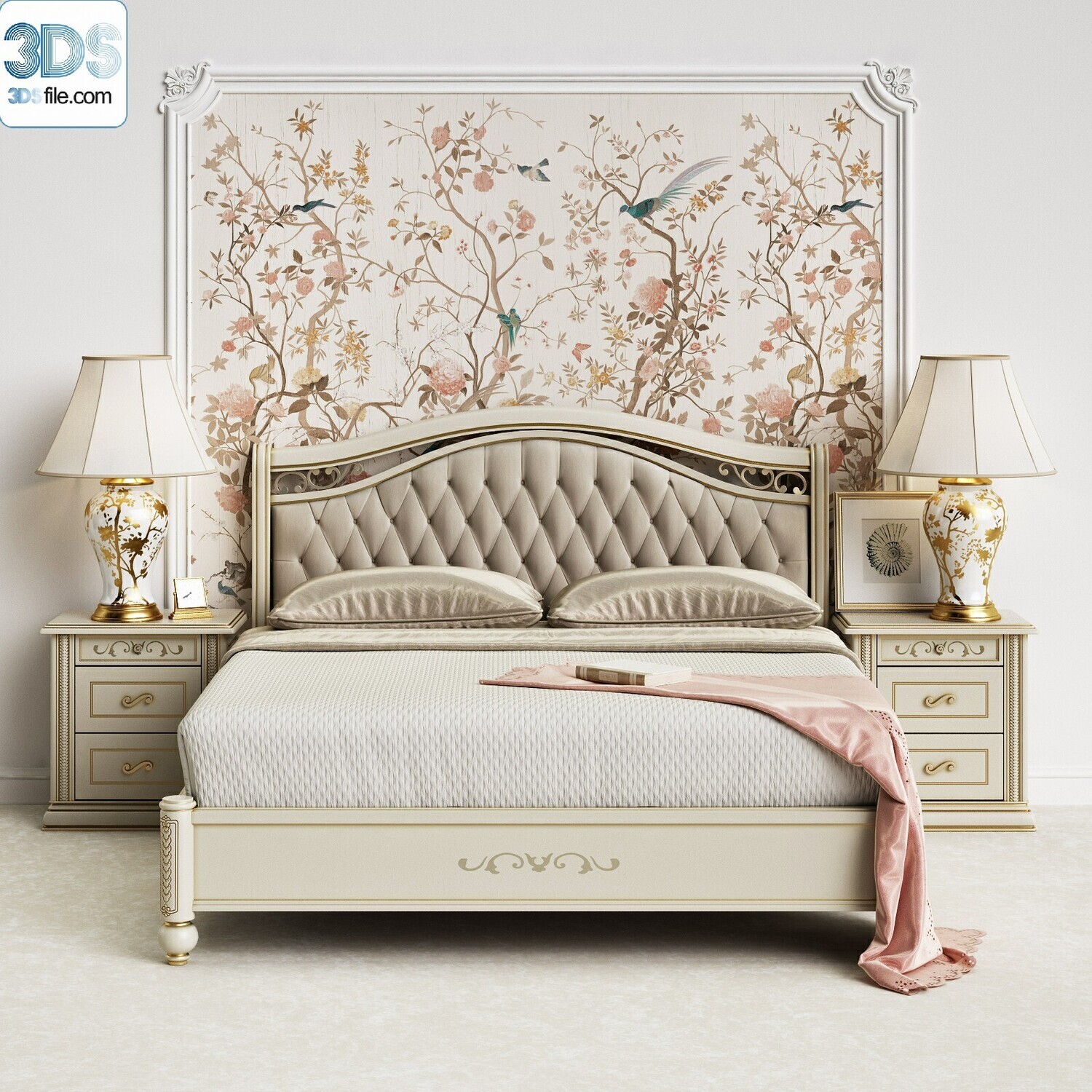 212 Bed 3d models Vol.16 - Vray