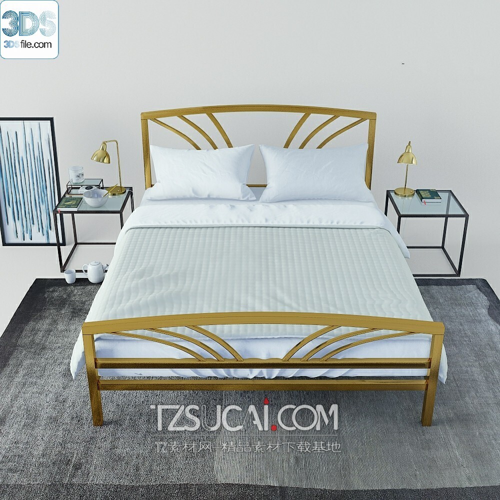 212 Bed 3d models Vol.16 - Vray