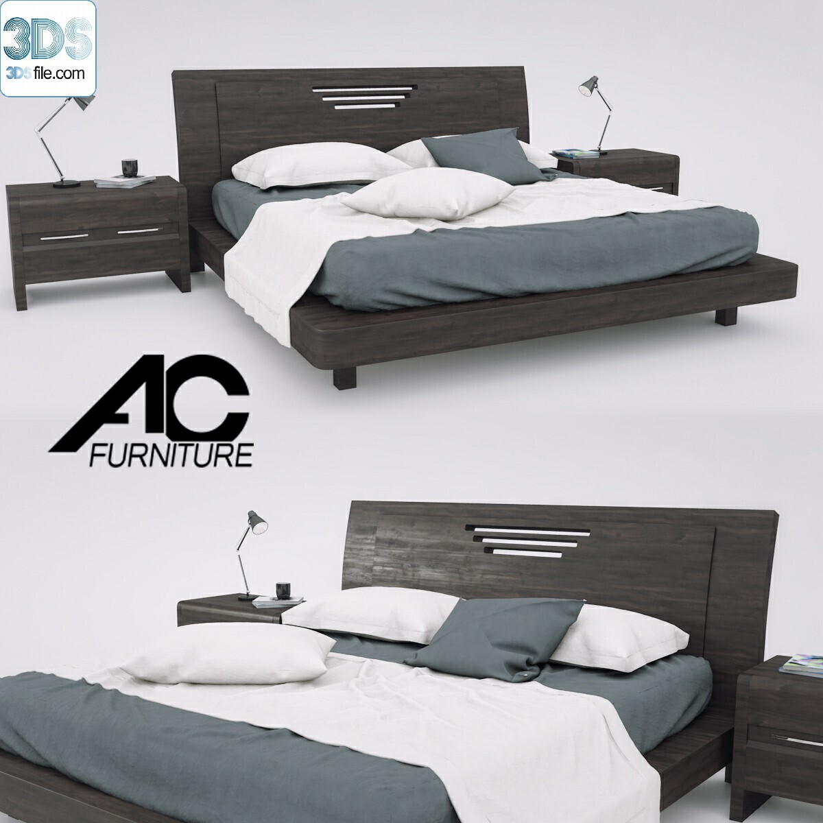 212 Bed 3d models Vol.16 - Vray
