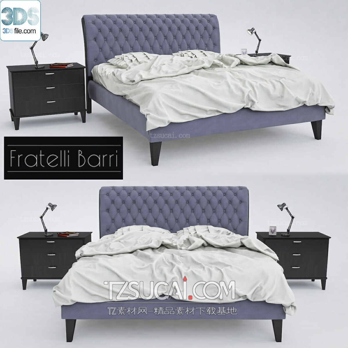 212 Bed 3d models Vol.16 - Vray