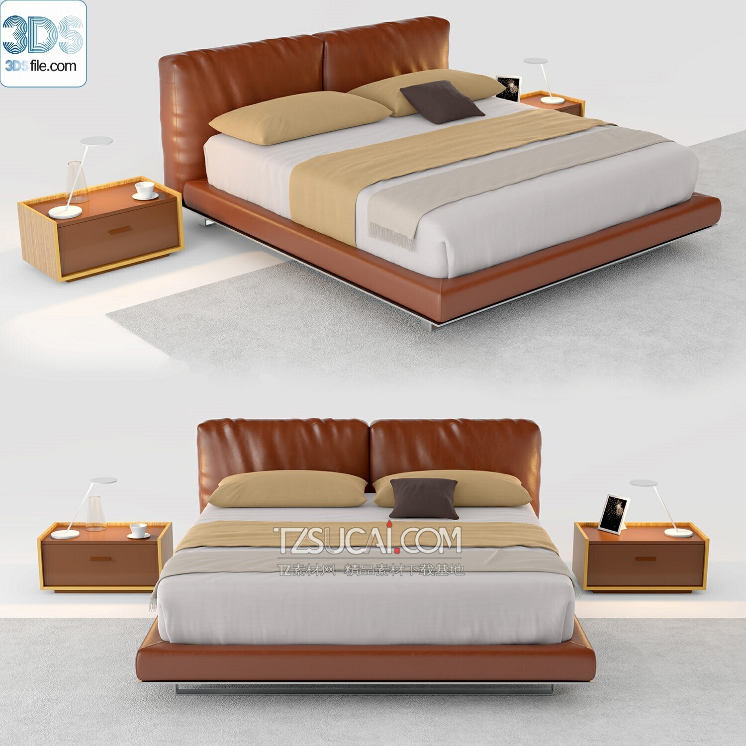212 Bed 3d models Vol.16 - Vray