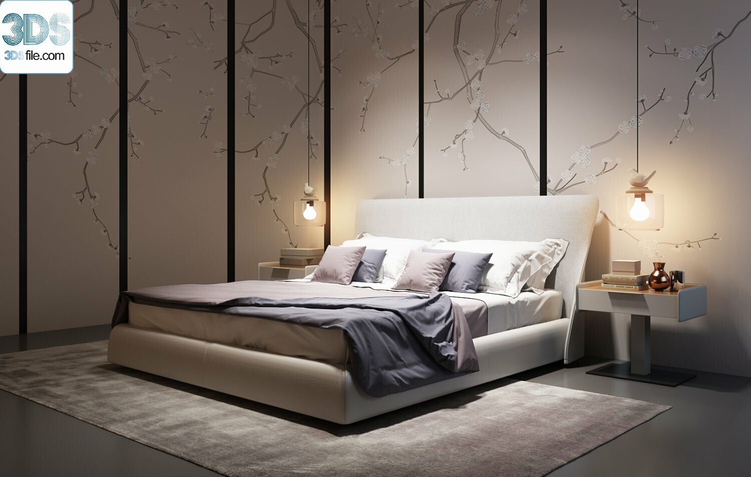 212 Bed 3d models Vol.16 - Vray
