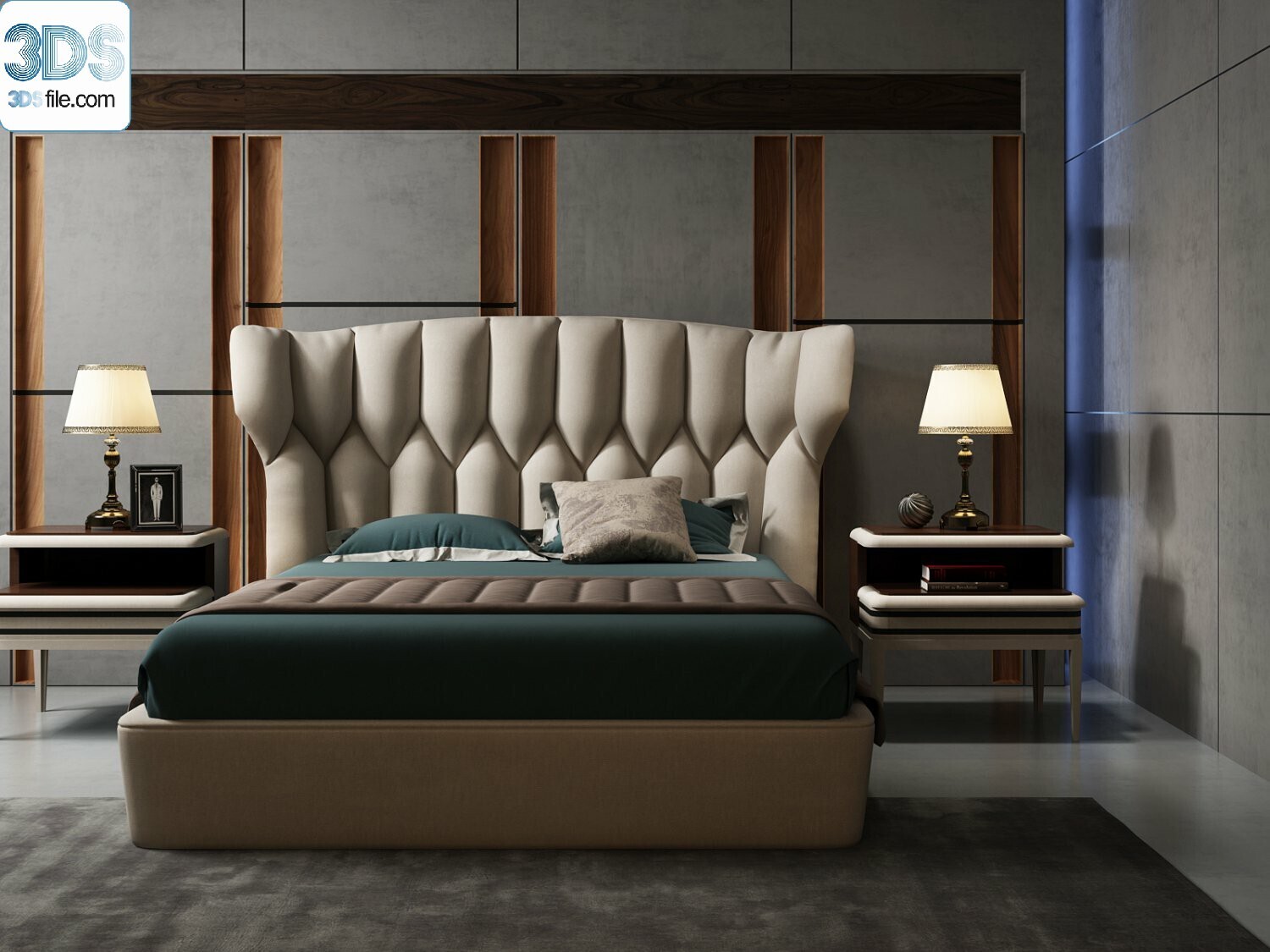 212 Bed 3d models Vol.16 - Vray