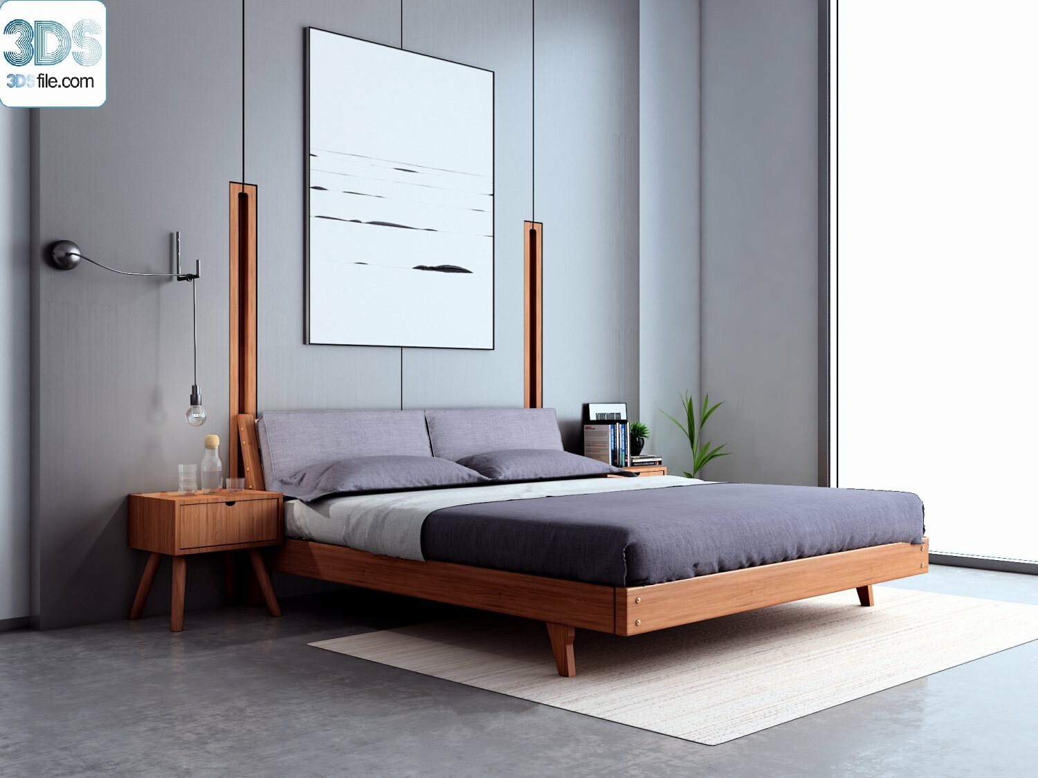 212 Bed 3d models Vol.16 - Vray
