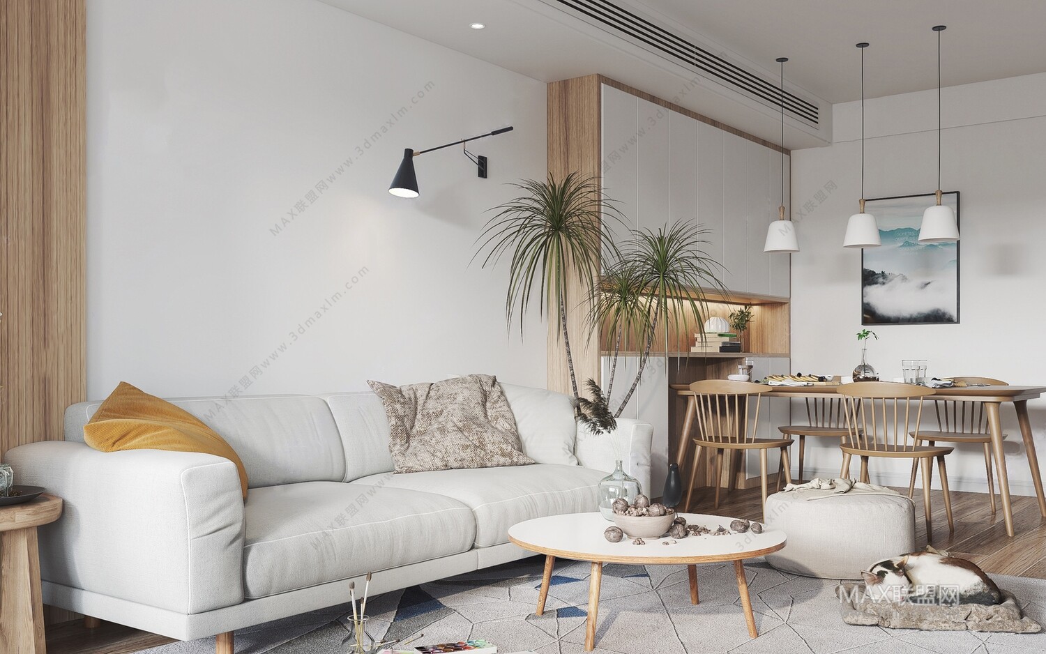 21 Living Room 3d Models Vol.23-Vray