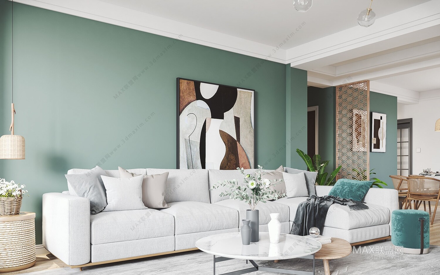 21 Living Room 3d Models Vol.23-Vray