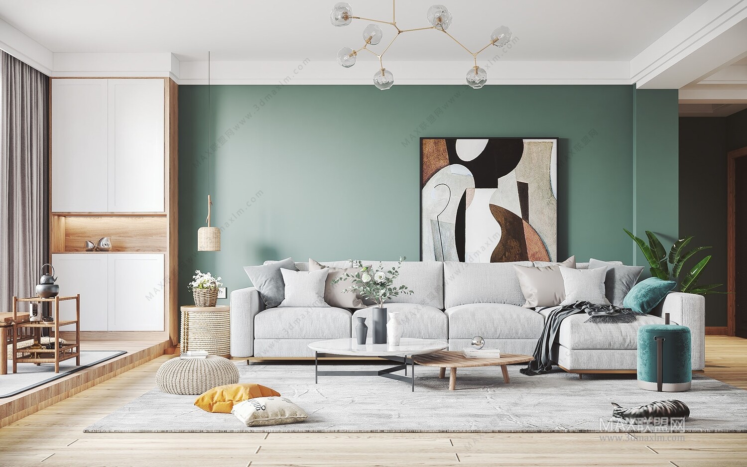21 Living Room 3d Models Vol.23-Vray