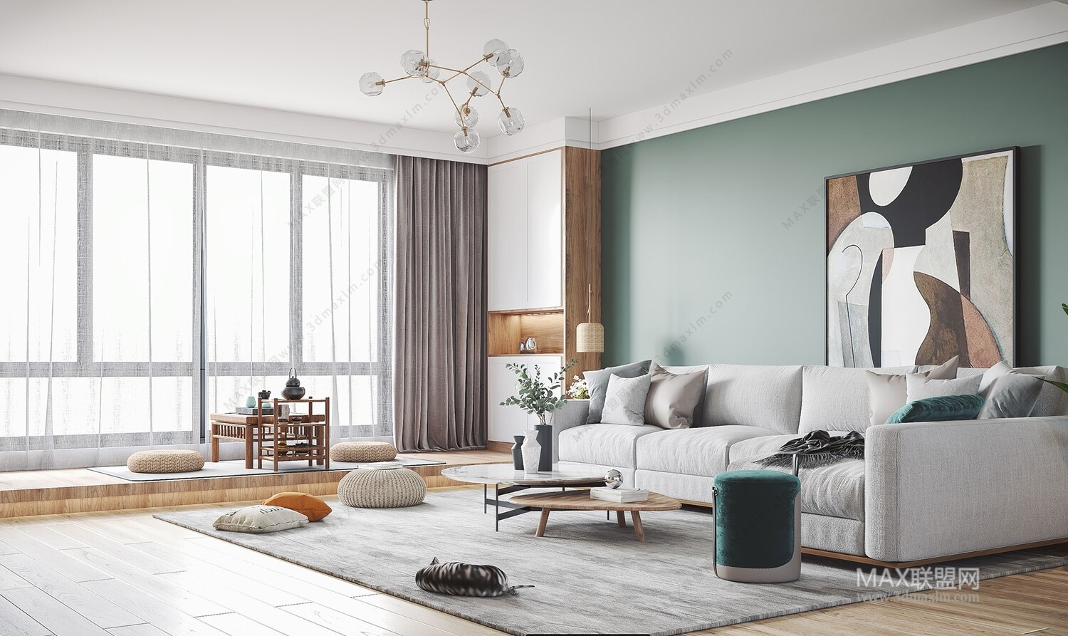 21 Living Room 3d Models Vol.23-Vray