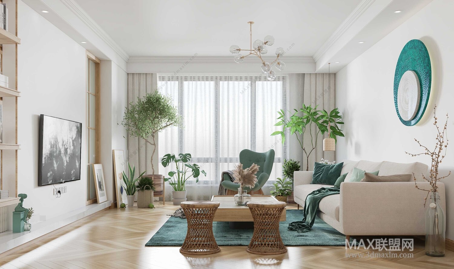 21 Living Room 3d Models Vol.23-Vray