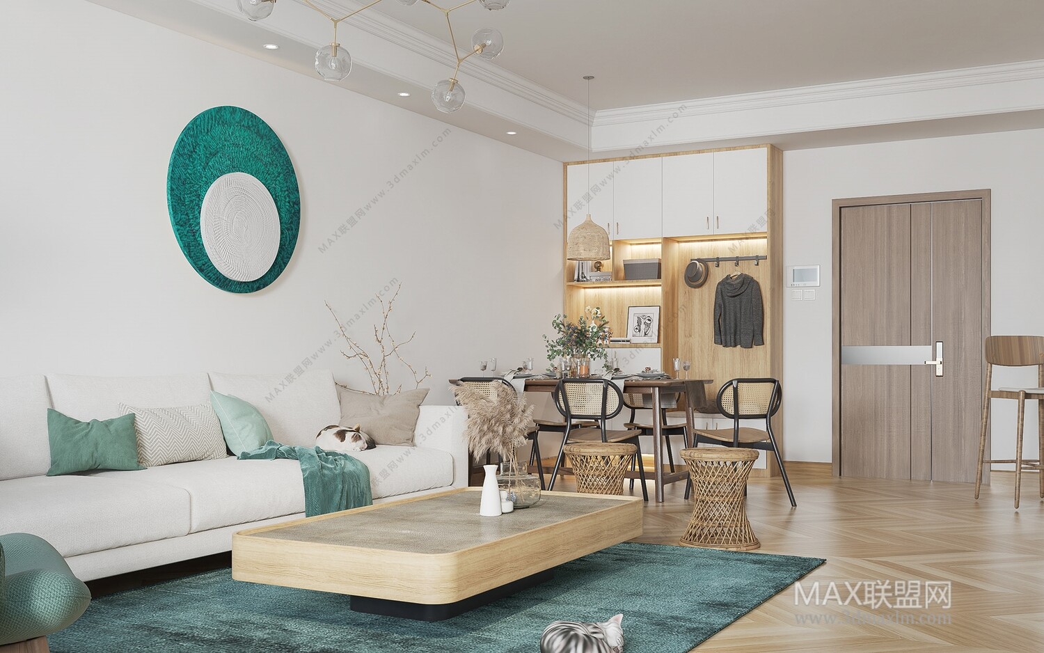 21 Living Room 3d Models Vol.23-Vray