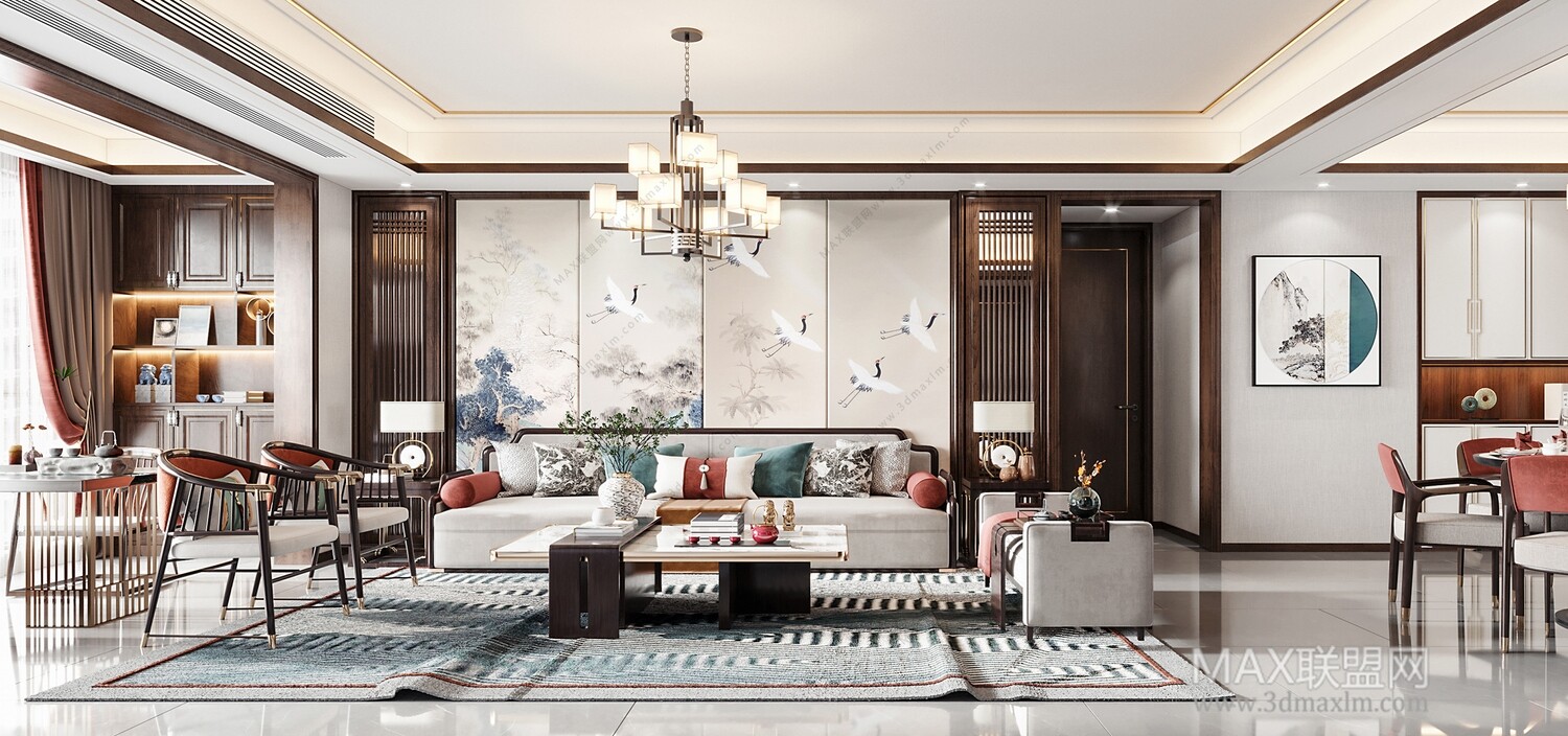 21 Living Room 3d Models Vol.23-Vray