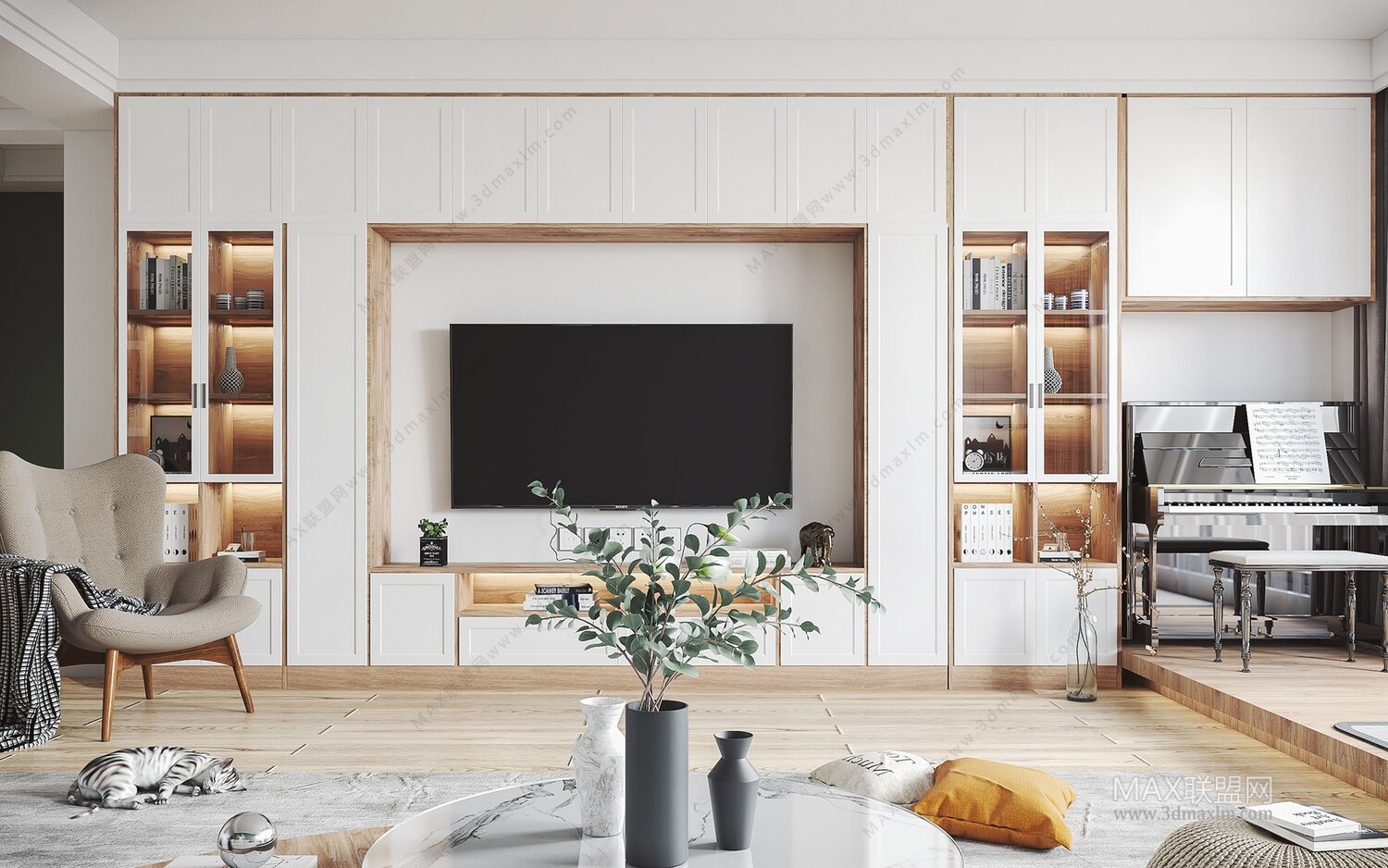 21 Living Room 3d Models Vol.23-Vray