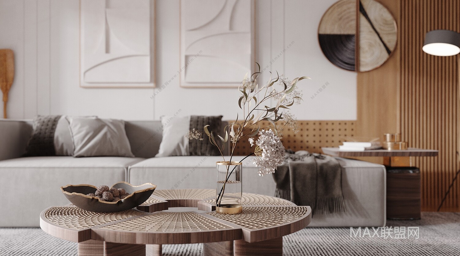 21 Living Room 3d Models Vol.23-Vray