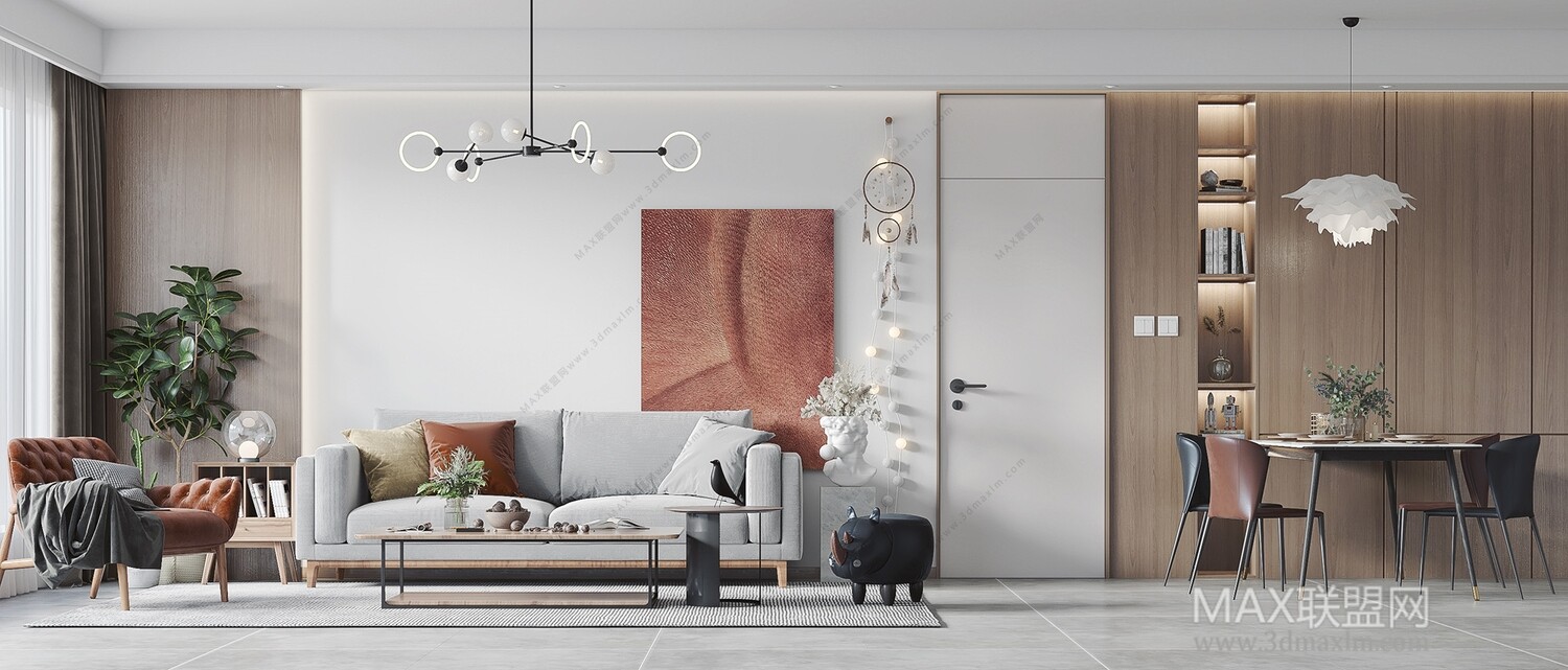 21 Living Room 3d Models Vol.23-Vray