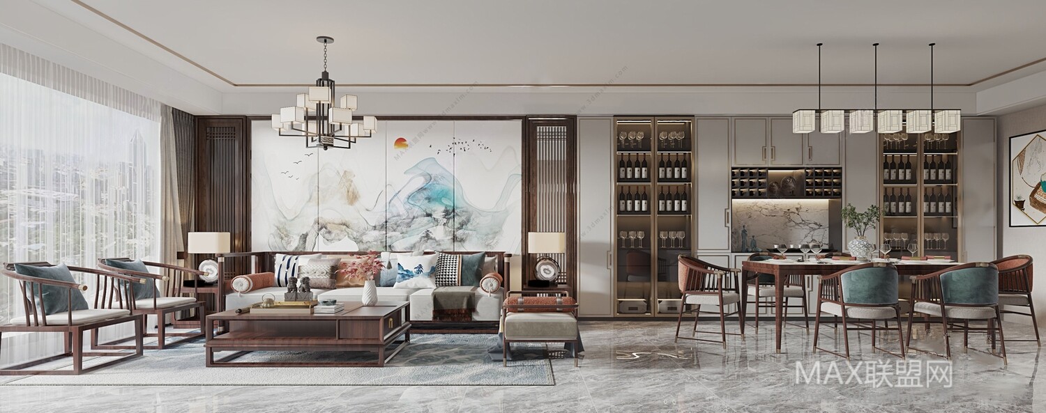 21 Living Room 3d Models Vol.23-Vray