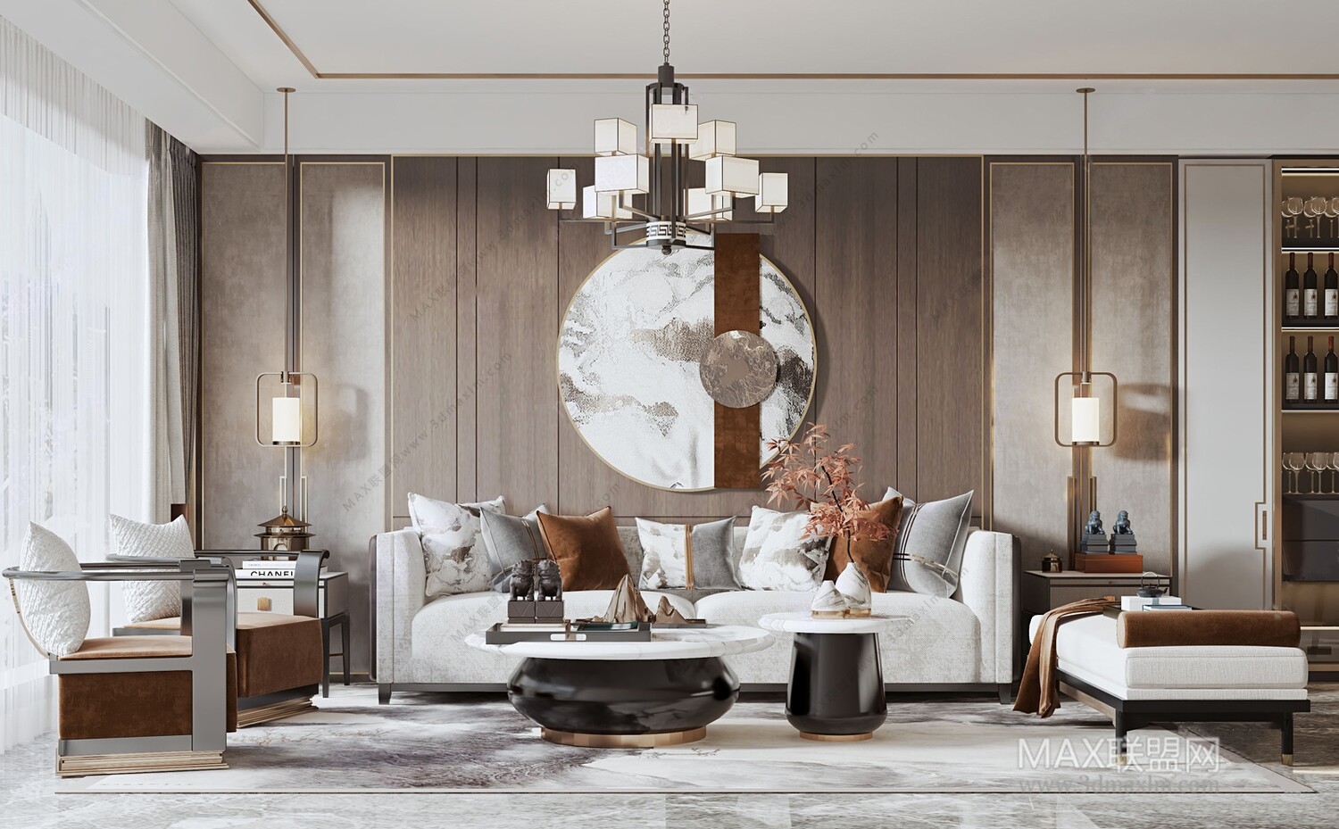 21 Living Room 3d Models Vol.23-Vray