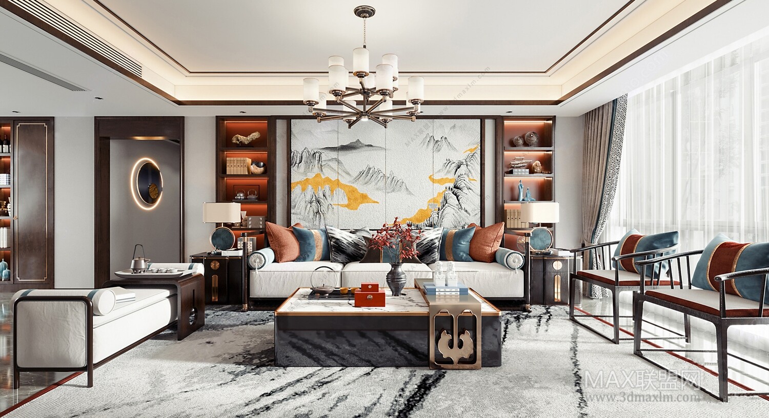 21 Living Room 3d Models Vol.23-Vray