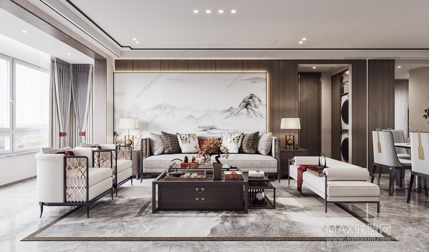 21 Living Room 3d Models Vol.23-Vray