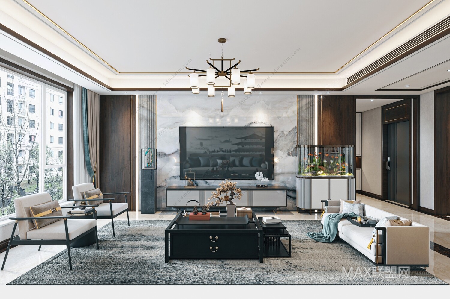 21 Living Room 3d Models Vol.23-Vray