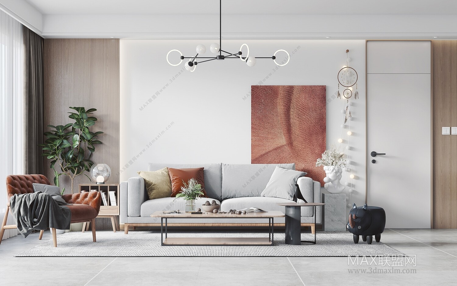 21 Living Room 3d Models Vol.23-Vray