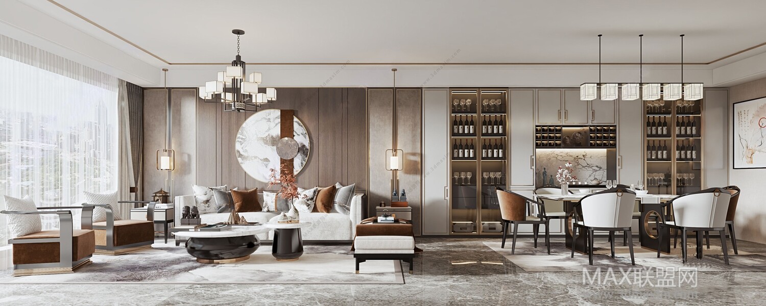 21 Living Room 3d Models Vol.23-Vray