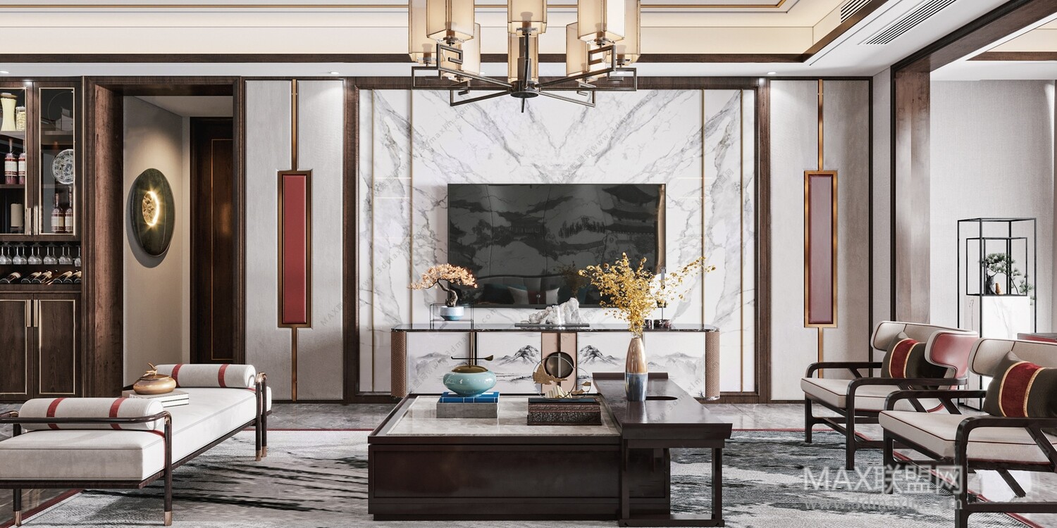 21 Living Room 3d Models Vol.23-Vray