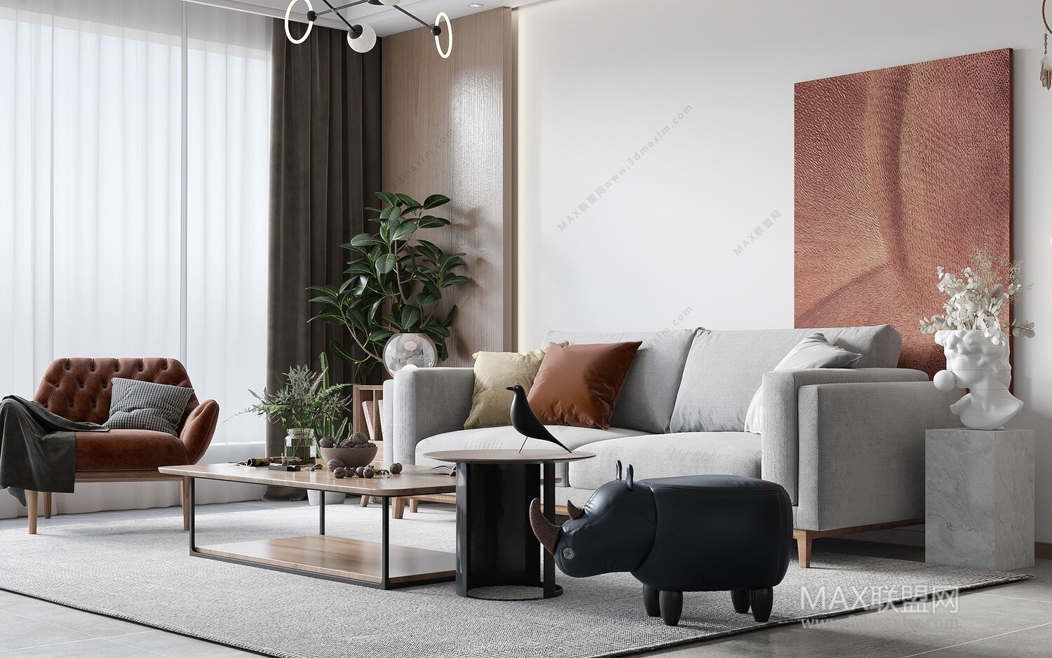 21 Living Room 3d Models Vol.23-Vray