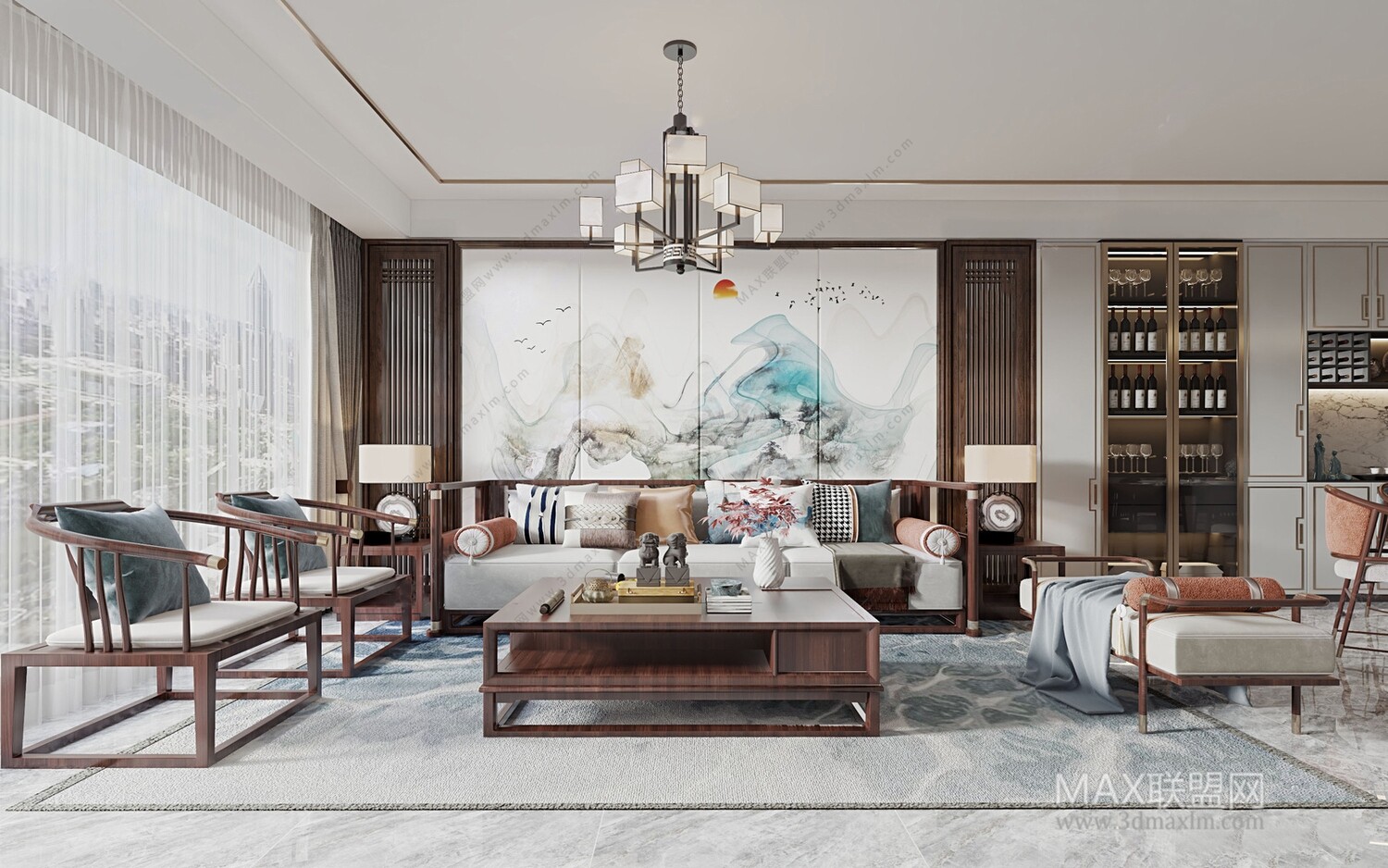 21 Living Room 3d Models Vol.23-Vray