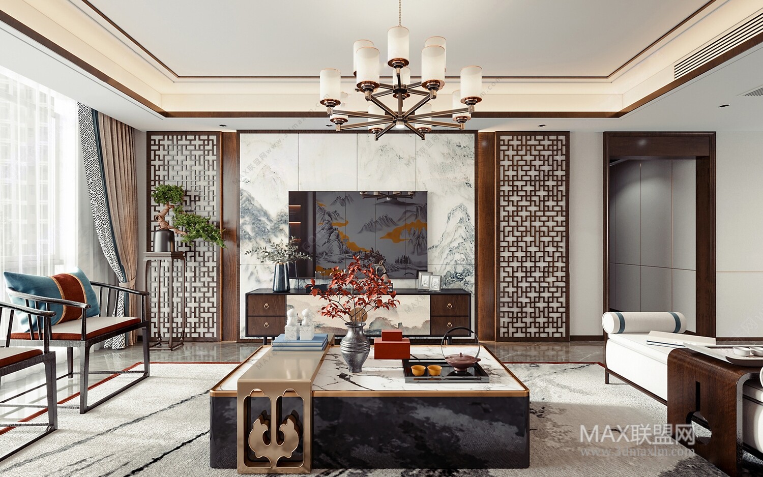 21 Living Room 3d Models Vol.23-Vray