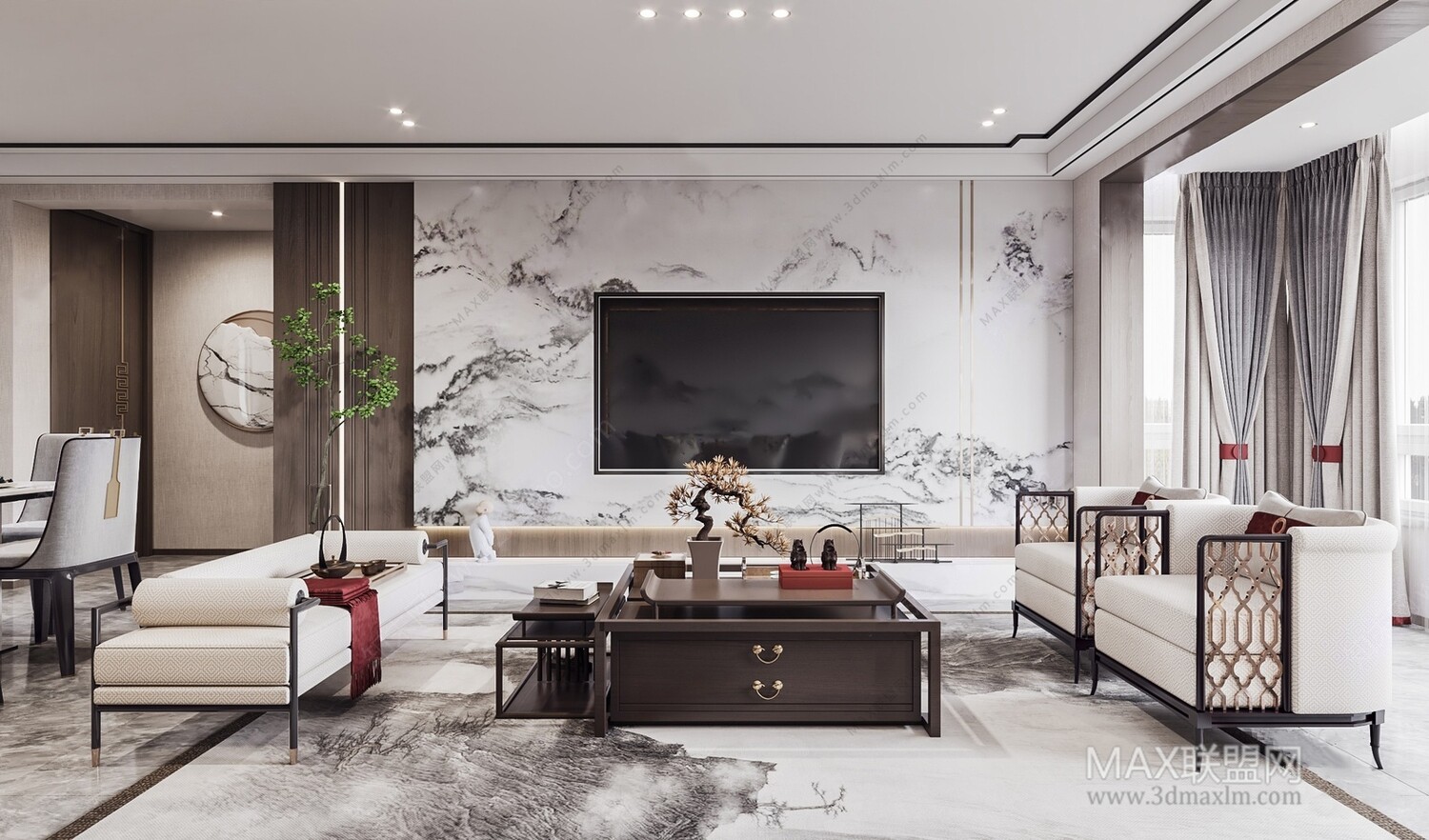 21 Living Room 3d Models Vol.23-Vray