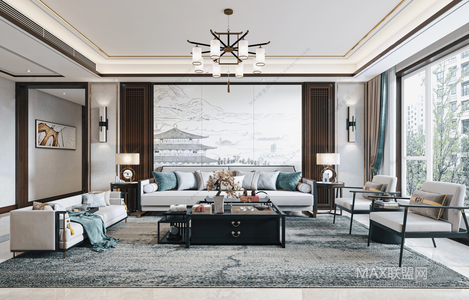 21 Living Room 3d Models Vol.23-Vray