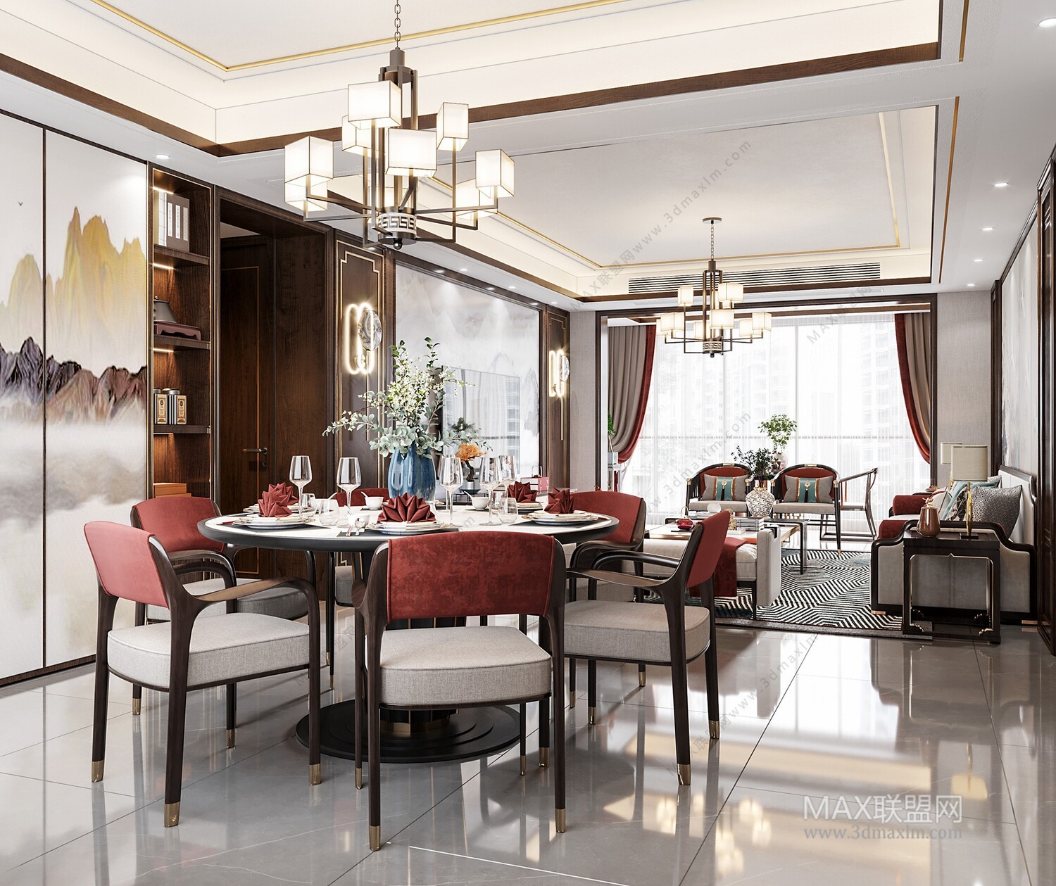 21 Living Room 3d Models Vol.23-Vray