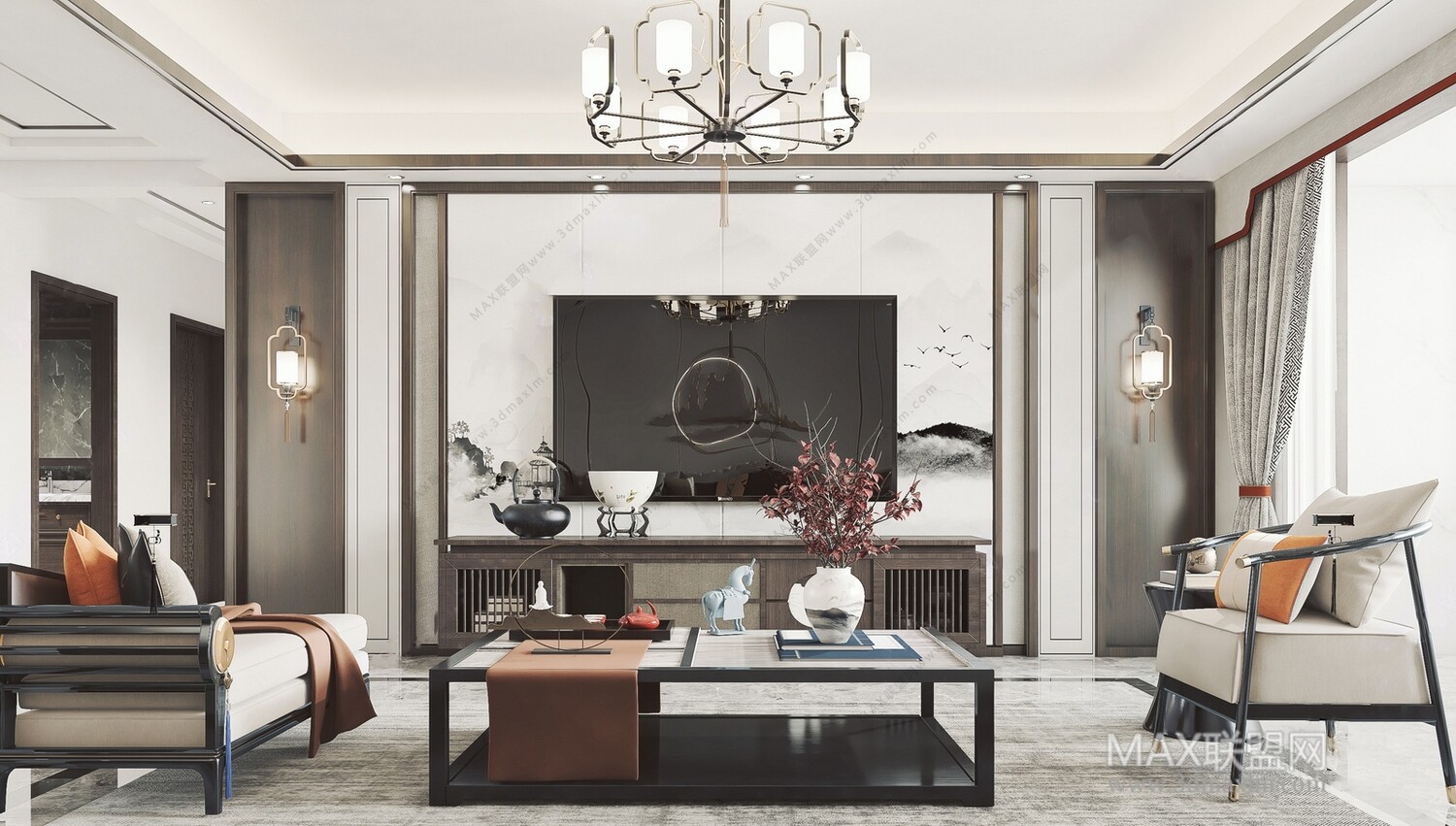 21 Living Room 3d Models Vol.23-Vray