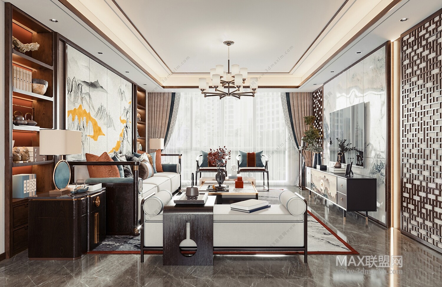 21 Living Room 3d Models Vol.23-Vray