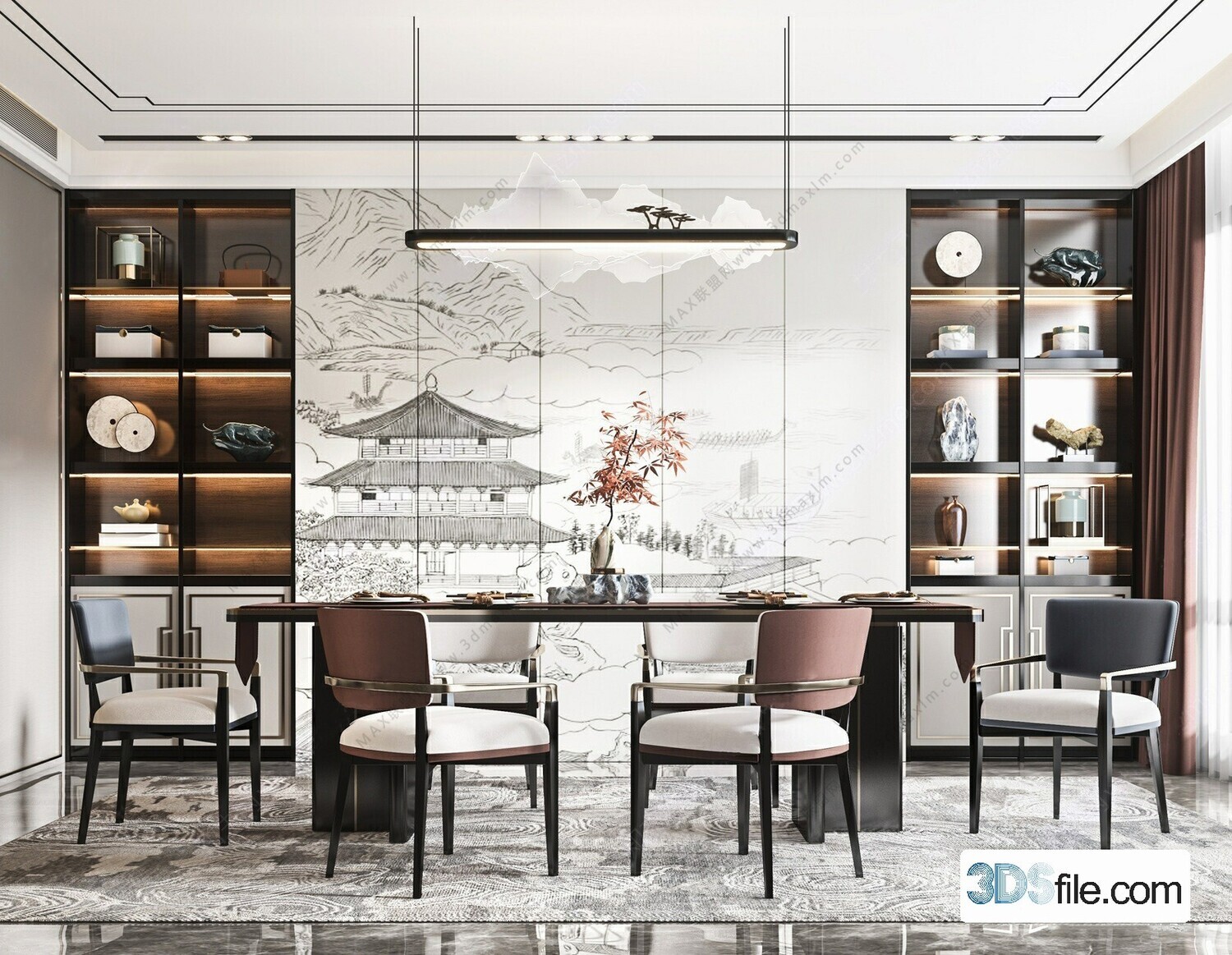 16 Dining Room 3d Models Vol.10