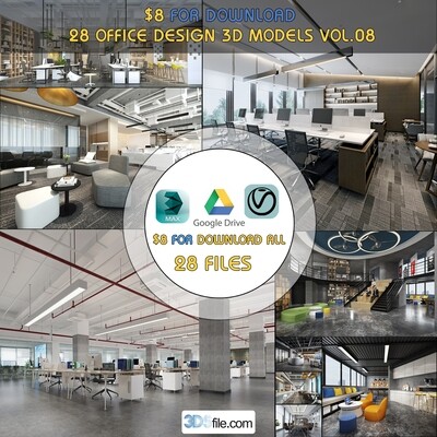 28 Office Design 3d Models Vol.08