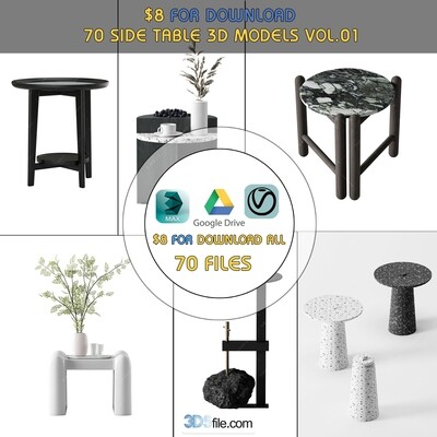 70 Side Table 3d Models Vol01-Vray