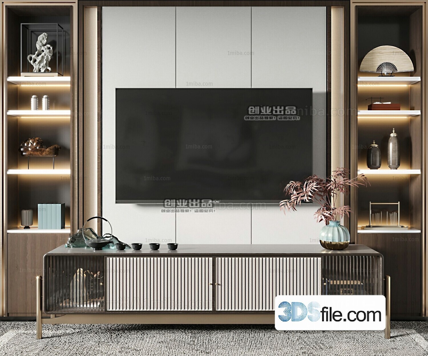 91 TV Cabinet 3d Models Vol.11-Vray